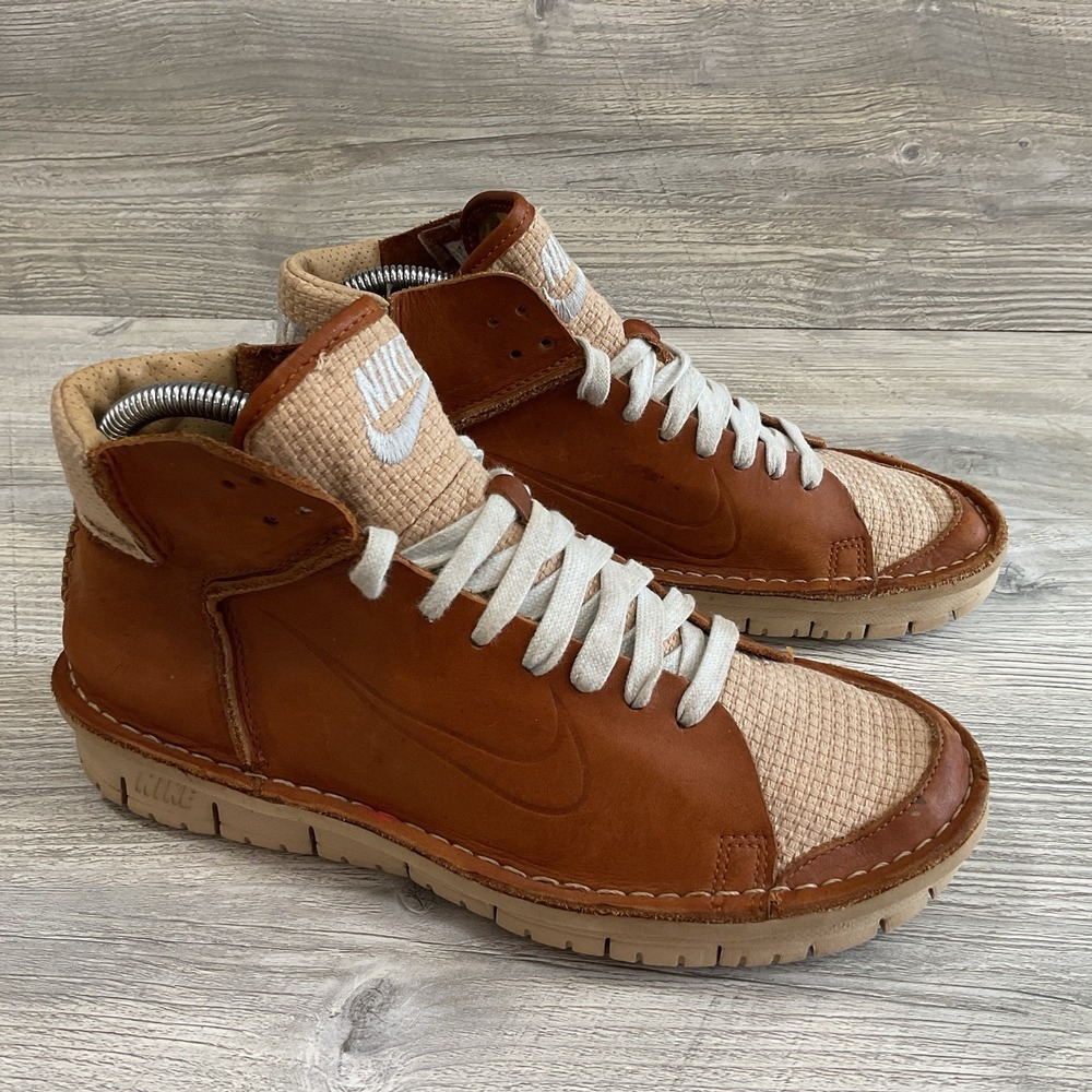 Nike Considered Mid Desert Oak Brown Leather Woven Vintage 311076-221 Size 8.5 - Picture 16 of 16